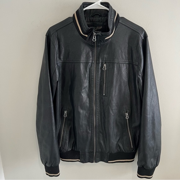 Wilsons Black Faux Leather BomberJacket. - Picture 2 of 15